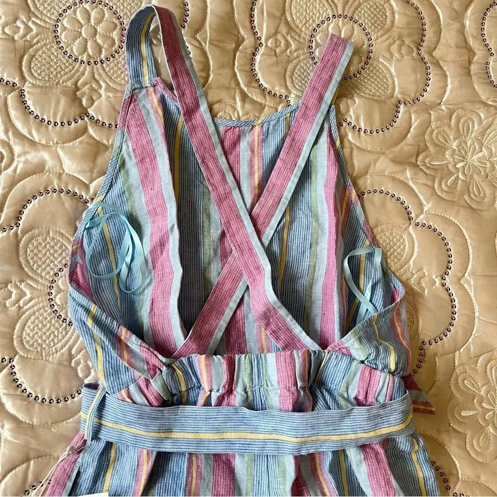 Frame Linen Striped Romper NEW Size Small - Picture 10 of 10